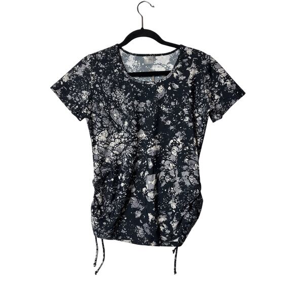 Ella Mar Adele Swim Top UPF 50+ Quick Dry Short Sleeves Adjustable Sides Gray L - Picture 1 of 12